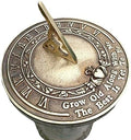 Decorative "Grow Old Along with Me" Sundial - Solid Brass Garden Ornament - Hand-Engraved Quote - Vintage Style Outdoor Decor - Perfect Anniversary, Wedding or Housewarming Gift by Unknown