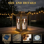 Solar Lantern Outdoor Waterproof Purebred Australian Shepherd Dog Dog Portrait Garden Decor LED Hanging Solar Lights Tabletop Lamp Gifts for Women Mom Outside Yard Patio Porch - Image 2