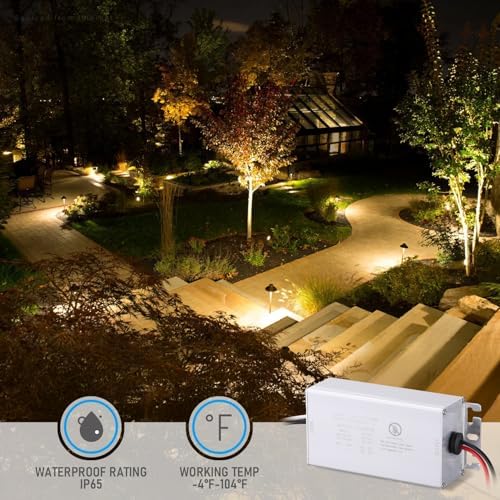 LEONLITE LED Hardscape Light Bundle AC12-15V/DC15-24V to 12V DC Converter, 4-Pack 7 Inch Retaining Wall Lights, LED Landscape Lighting & 1-Pack 60W Low Voltage Power Transformer, LED Power Supply - Image 6