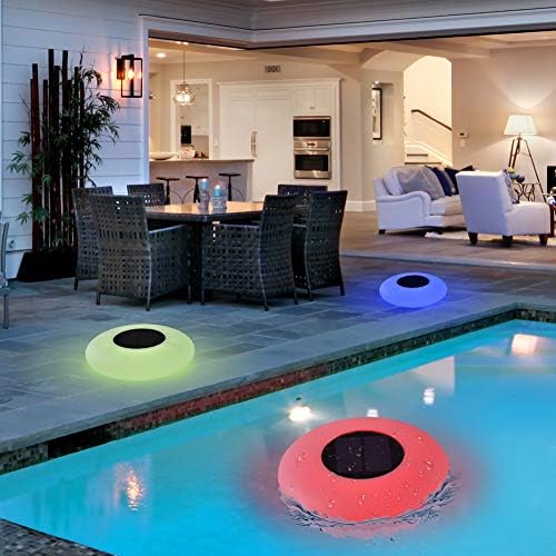 Blibly Solar LED Lights Inflatable,Swimming Pool Light Solar Floating Light Floating Pool Lights with Multi-Color LED Waterproof for Outdoor Garden (L) 1pc - Image 5