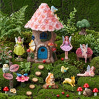 30 Pcs Solar Fairy Garden House Resin Kit by Unknown