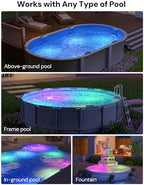 NIORSUN Solar Pool Lights for Above Ground & Inground Pools - IP68 Waterproof 9 RGB Color LED Pool Light with 3.6ft Cord & Remote, Underwater Lights for Pools/Pond Decor - Image 6