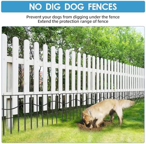 Eibikdi 50ft x 13in Garden Animal Barrier Fence 35pack Metal Wire Rustproof Border Decorative Fences No Dig Fences Small Dog Fence Barrier Rabbit Fencing for Outdoor Garden Yard, Patio - Image 2