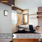 Sunlite 88673 8” Modern LED Wall Sconce Light, Outdoor Fixture, Adjustable 3 CCT 3000K-5000K, 12 Watts, 600 Lumens, Opal Shade, Oil Rubbed Bronze, Indoor for Bathrooms, Garage, Hallways & Entryways - Image 6