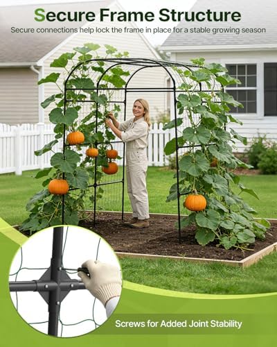 Suteck 7.5FT Tall Garden Arch Trellis - Image 6