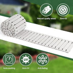 Landical 24ft Wooden Garden Pathway Walkway, Roll Out Outdoor Path,White - Image 4