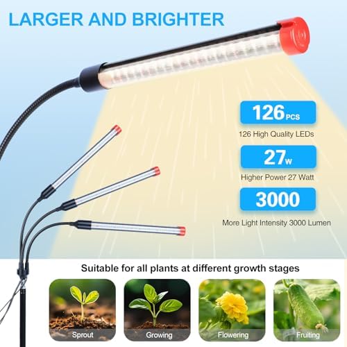 3Head Standing Grow Light for Indoor Bonsai Tree, Seed Starting - Image 4