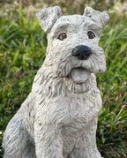 Wire Fox Terrier Statue Large Airedale Terrier Sculpture Concret Wire haired Terrier Figure Outdoor and Indoor Figurine - Image 4