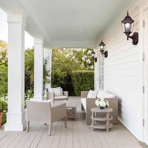 Lamomo Motion Sensor Outdoor Wall Lights Fixture, 2-Pack Porch Lamp, Bronze - Image 3