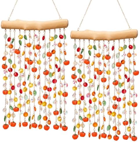 Suncalla 2 Pcs Fall Crystal Suncatchers Window Hanging Decor Autumn Harvest - Image 3