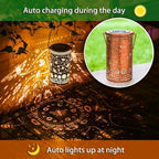 Bee Solar Lanterns Outdoor Waterproof Hanging Solar Lights Bee Gifts for Women Men Metal Honeybee Decorative LED Lanterns for Yard, Patio, Lawn, Tabletop, Pathway, Landscape, Garden Decor - Image 4