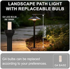 Outdoor Low Voltage Pathway Lights Wired with Replaceable G4 Bulb - Image 3