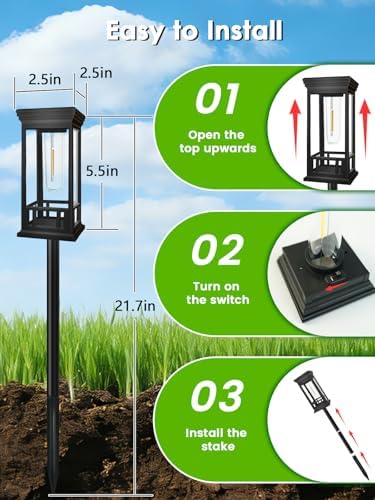 Solar Pathway Lights Outdoor Waterproof, Path Lights - Image 4