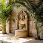 Tolevoit Majestic Lion Head Outdoor Water Fountain, 2-Tier Faux Bronze Floor Baroque Style with LED Lightswith LED Lights, Waterfall Fountains Fit Outside, Garden, Patio - Image 2