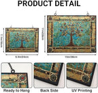 Customized Rectangle Tree of Life Stained Glass Window Hanging Sun Catcher Halloween Haning Ornament Decoration Christmas Birthday Gifts for Lover Friends Mother - Image 3
