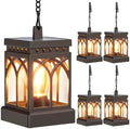 KOOPER 4 Pack Solar Lanterns Outdoor Waterproof, Brighter Hanging Solar Lantern Lights for Outside, Auto ON/Off Lanterns Decorative Outdoor for Garden Table Yard Path Tree Patio Lawn Decor, Gifts by KOOPER