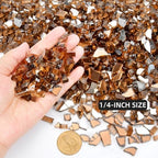 GasSaf 1/4 Inch Amber Fire Glass Reflective Tempered Fireglass, 20 Pound - Image 2