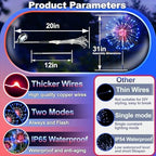 Anordsem Solar Lights Outdoor Waterproof: Garden Light Solar Powered for Yard Outside - LED Sparkler Fireworks Colorful Lighting Patio Decor 8 Pack - Gardening Gifts for Women Men Gardener - Image 4