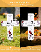 Solar Cross Light, Sister Grave Decorations for Cemetery Memorial - Image 2