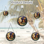 Moon Goddess and Rose Stained Glass Window Hanging Suncatcher Gifts 15" - Image 5