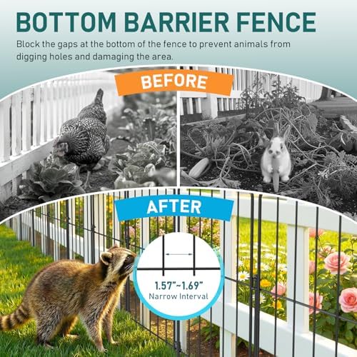 Goovilla Garden Fence, Total 19ft(L) x 24in(H), 19 Pcs, Rustproof Metal - Image 6