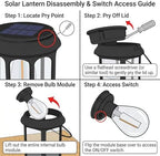 Yowin 4 Pack Solar Lanterns Outdoor Waterproof Hanging Solar Lamp with Bulb - Image 7