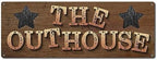 The Outhouse, 5.75 x 15.5 Inch METAL SIGN, Rustic Decor for Outdoor & Indoor Restrooms, Businesses, Garage or Yard, Gifts for Lumberjack, Logger, Sawyer, Dad, Grandpa, Bathroom Humor by Alamazookie