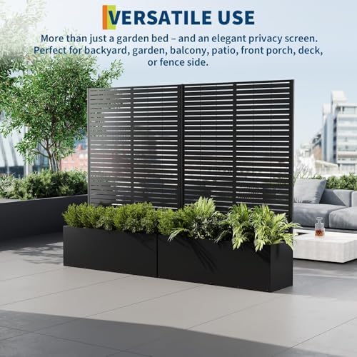 GarveeLife Metal Planter Box with Trellis 71"x47"x16", with Drainage Holes - Image 6