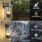 Large Oil‑Rubbed Bronze Outdoor Wall Sconce, Rustproof Exterior Porch Light - Image 3