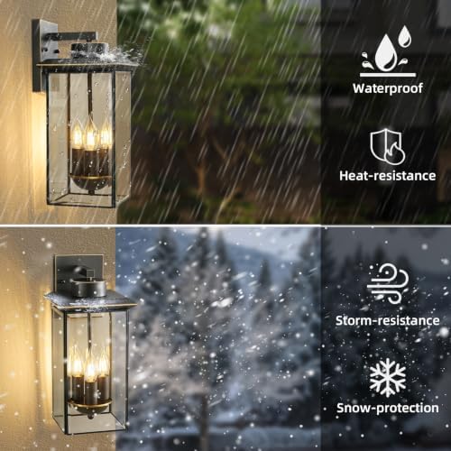 Large Oil‑Rubbed Bronze Outdoor Wall Sconce, Rustproof Exterior Porch Light - Image 3
