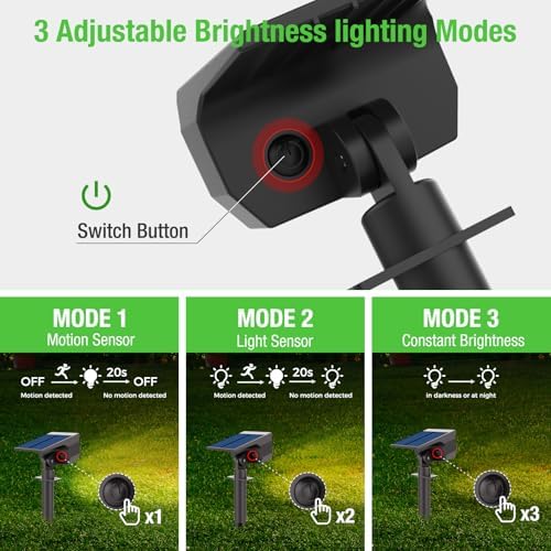 nipify Solar Lights Outdoor Waterproof, Motion Sensor Spot Landscape Light - Image 4