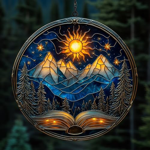 Books in The Night Acrylic Suncatcher by AVAGAN