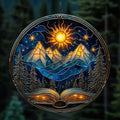 Books in The Night Acrylic Suncatcher by AVAGAN