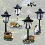 Solar Duck Garden Statues Outdoor Decor with Planter Pot, Upgraded 3 Solar Panels Lantern Animal Figurines, Waterproof Hand-Painted Resin Sculpture for Patio Yard Lawn Decorations, Gardening Gifts - Image 4