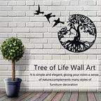 WINUSD Metal Tree of Life Wall Art, 4PCS Tree of Life and and Birds of Peace Wall Plaque Decorative for Garden Art Hanging Sculpture Family Indoor Decoration(18In Tree and 3Pcs Birds) - Image 3
