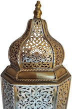 Moroccan Brass Wall Lamp Sconce Home Decor, Handmade Lighting Copper Metal Lights Turkish Lamp, Ramadan Candle Lantern, Candle Holder, Indoor Outdoor, Patio, Porch, Shelf, Garden (Minaret) - Image 5
