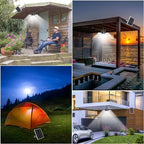Auzev Solar Shed Light Indoor Outdoor Upgrade 176 LED 4 and 1 Heads Solar Powered Motion Sensor Pandent Daytime Work Lights with 4 Modes Remote Control Security lamp for Garage Gazebo Barn (2 Pack) - Image 6