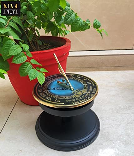 NauticalMart Personalized Grow Old Along w/Me Sundial Gift - 10 Inch Brass Sundial for Bride and Groom - Decorative Garden Sundial with Roman Numerals - Ideal for Weddings and Anniversaries - Image 5