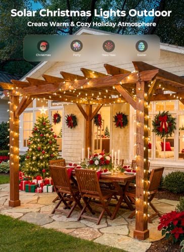 Minetom 4 Pack Solar Christmas Lights Outdoor Waterproof Total 91FT 200 LED - Image 5