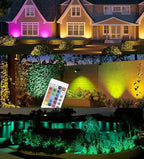 RGB Landscape Lights Low Voltage Color Changing LED Landscape Lighting IP66 Waterproof Outdoor Spotlight 5W 12V Remote Control Garden Pathway Christmas Decorative for Yard Path(16 Connector) - Image 6
