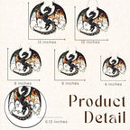 Celestial Dragon Acrylic Suncatcher 10 Inches, Halloween Decoration Indoor Outdoor, Bedroom Porch Decor, Stained Glass Effect Window Hanging, Gothic Fantasy Ornament, Dragon Gift for Her - Image 3