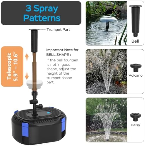 AquaMiracle Pond Filter with Fountain Kits & Remote Control LED Lights - Image 2