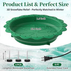 Heated Bird Baths for Outdoors Winter, 100W Heated Birdbath Heater, Green - Image 2