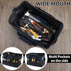 Sanwuta 3 Pack 16 Inch Tool Bags, Side Pockets, Blue, Red, Yellow - Image 4