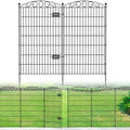5 Panel No Dig Decorative Garden Fence with Gate 48" H x 11.4'L for Dogs by Bilibompa