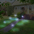 Retisee 6 Pcs 34" Hanging Solar Lantern Lights with Dual Use Shepherd Hooks Outdoor LED Garden Lanterns Decorative Waterproof Pathway Solar Coach Lights for Garden Patio - Image 6