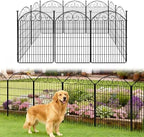 COLRASN 10 Panels No Dig Decorative Garden Dog Fence Outdoor for Yard, 40in(H) x 24.16ft(W) Tall Animal Barrier Fenceing Panels, Rustproof Ground Stakes Temporary Wire Screen for Patio by COLRASN