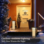 pearlstar Solar Lanterns Outdoor Waterproof Dual Charging (USB/Solar) Hanging Lantern Large Metal Floor Lamp for Patio Table Outside Porch Yard Garden Pool Decor - Image 2