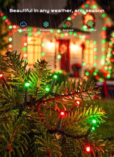 Minetom 4PC 160FT Christmas Outdoor Solar String Lights Waterproof 400 LEDs - Image 4