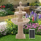 48"H Outdoor Italian Solar Water Fountain, Garden Resin Fountain - Image 5